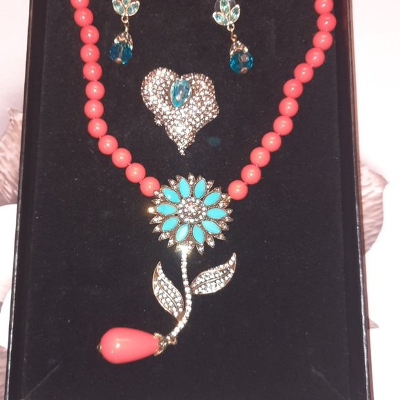 Heidi Daus coral flower exchange (magnetic transposable   pendants) - Picture 10 of 13